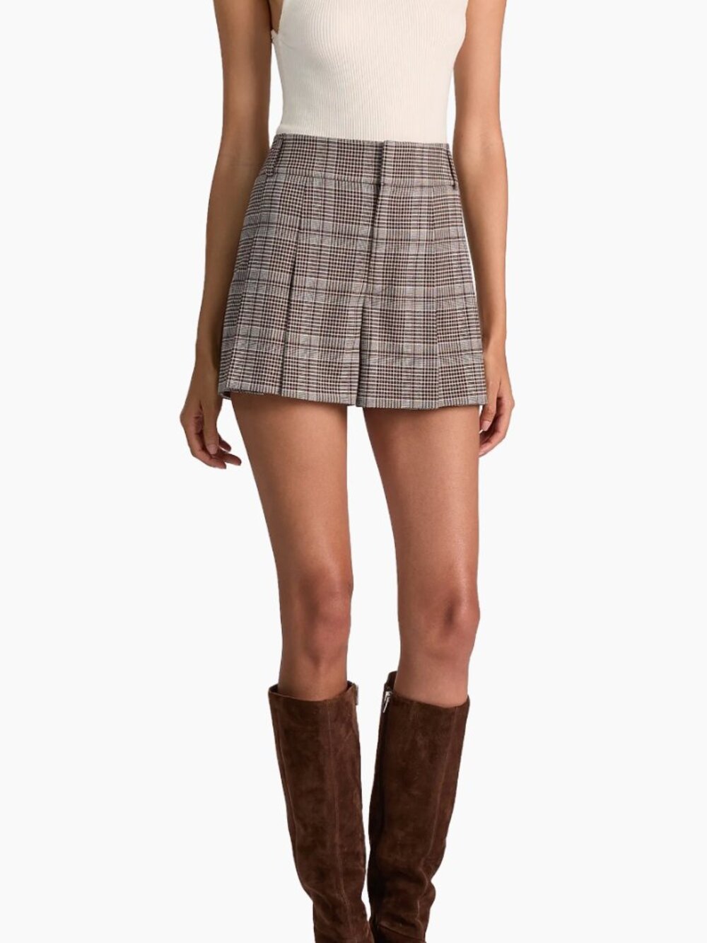 ALICE + OLIVIA Scarlet Plaid Flutter Shorts - size 2